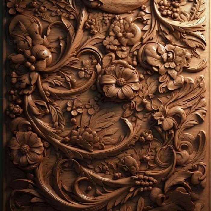 Patterns and decorations (stl backdrop 3, PATTERN_347) 3D models for cnc